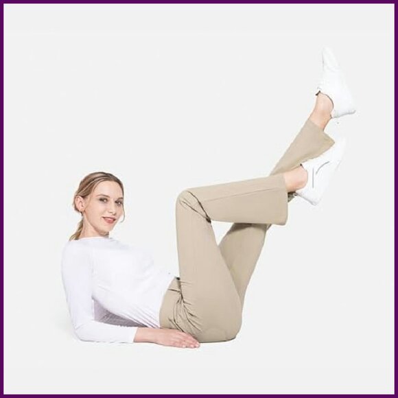 Stretchy Yoga Dress Pants Professional Work Slacks Straight Leg Bootcut - Picture 6 of 8